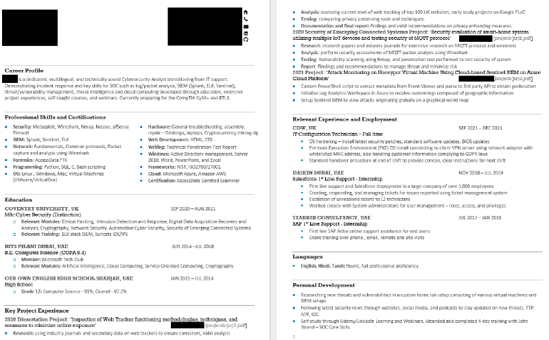 First resume
