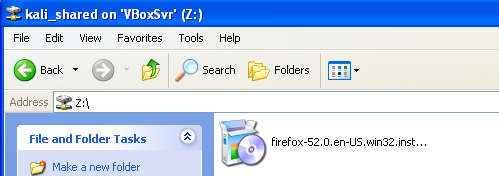 Installer on the shared drive